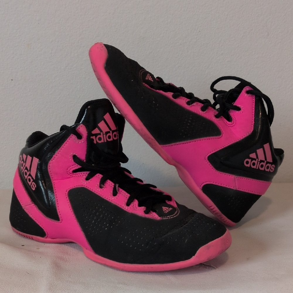 adidas Women's High-Top Athletic Shoes in Pink and Black